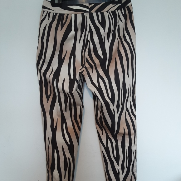 St. John Fancy Brown & Camel Animal Print Pants EMMA - Picture 2 of 7